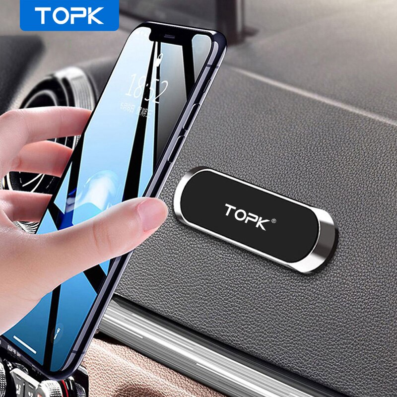 Topk metall magnetischer autotelefon Halfter universelle streifen bilden praktisch ständer stärker Magnet gps unterstützung Auto halterung für iphone 14