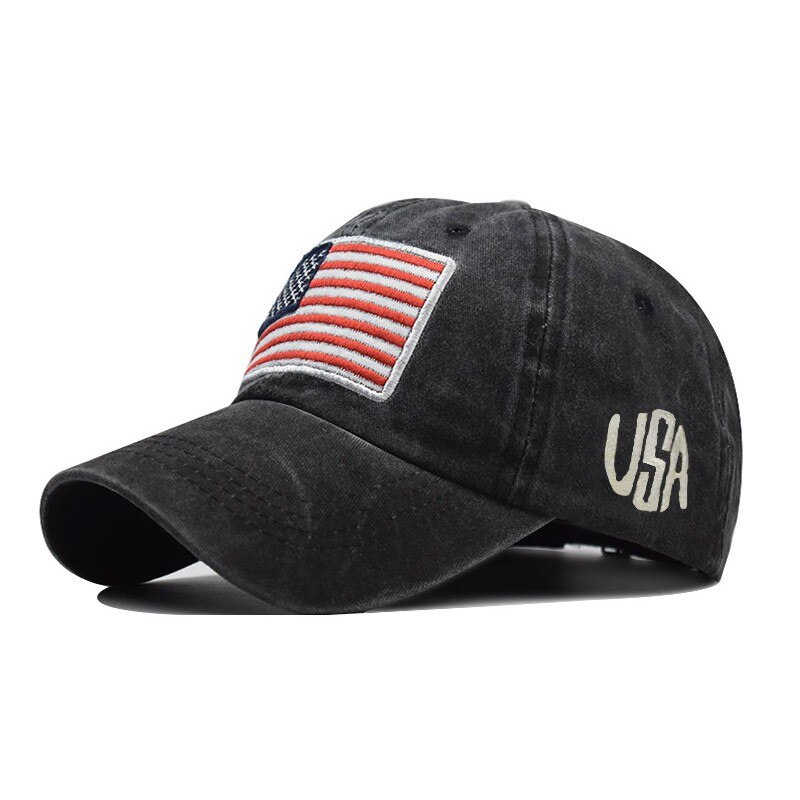 #45 baseball cap til voksen klassisk amerikansk flag vasket gammelt brev amerikansk solskærm baseball cap casquette baseball бейсболки: -en