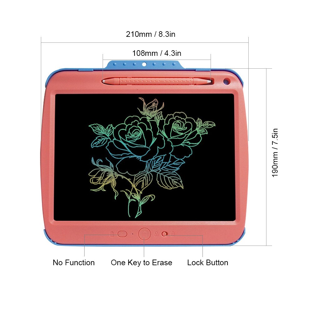 LCD Writing Tablet 9 Inch Translucent Copy Erasable Pressure-sensitive Drawing & Writing Board Eye-protective Paper Doodle Pad