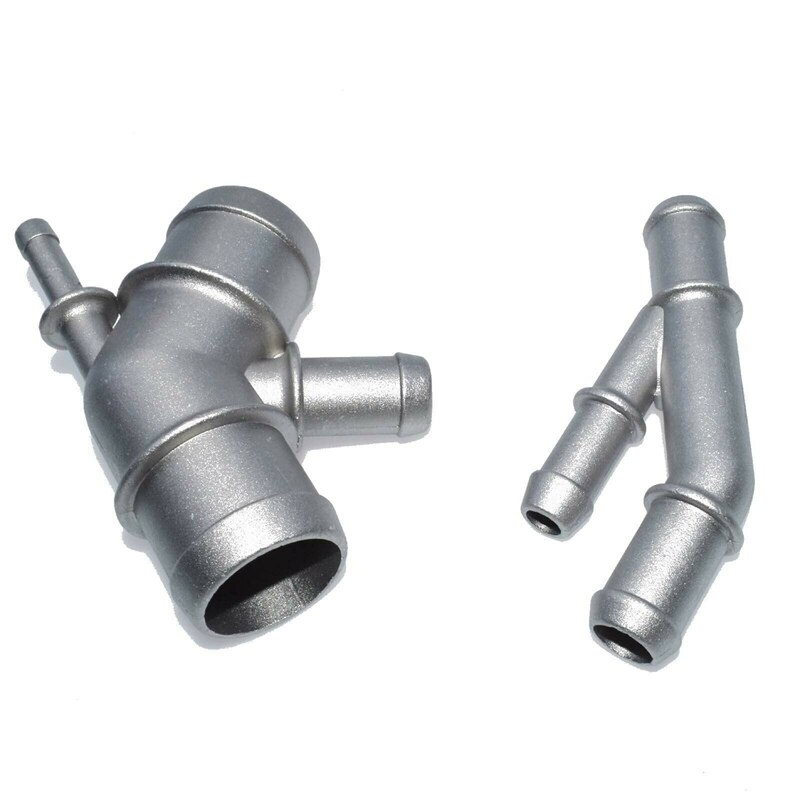 Conector de manguera de refrigerante de motor de aluminio 7 uds, Kit de actualización de brida de refrigerante para Golf MK4
