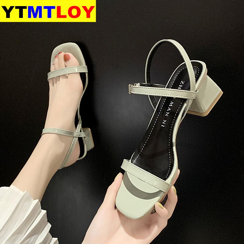 Hoge Hakken Witte Sandalen Vrouwen Zomer Touw Enkelbandje Dames Vierkante Classics Schoenen Slippers Gladiator Casual Vierkante Hak