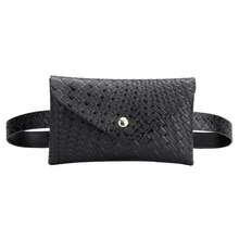 Solid Color Women Shoulder Waist Bags Fanny Belt Packs Phone Pouch Women PU Leather Crossbody Casual Messenger Chest Bags