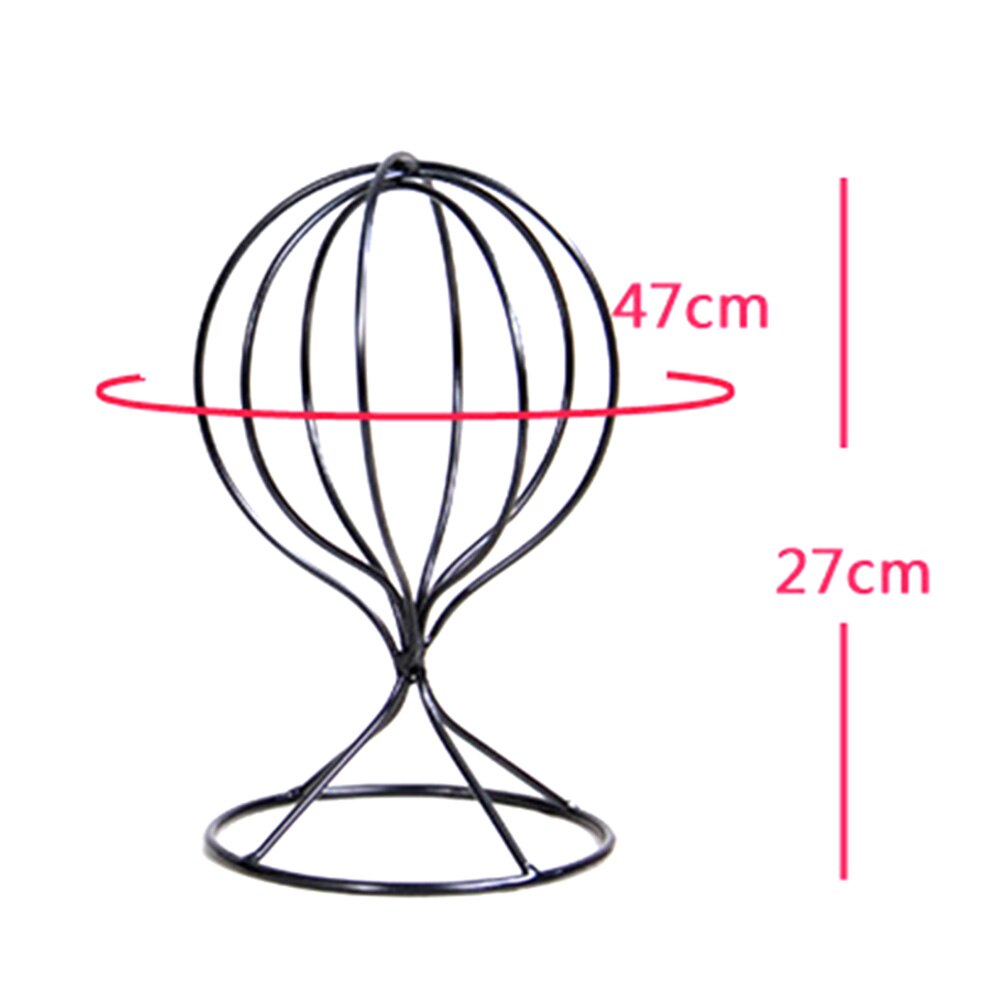 1pc S/L Hollow Balloon Metal Wig Hairpiece Stand Tabletops Decorative Hat Cap Holder Wig Stands wig head with stand