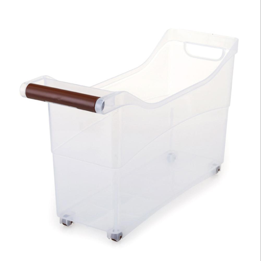 Kitchen Storage Box Transparent PP Large Capacity Storage Organizer On Wheels Can Storage Container With Castors Kitchen Gadgets: Coffee