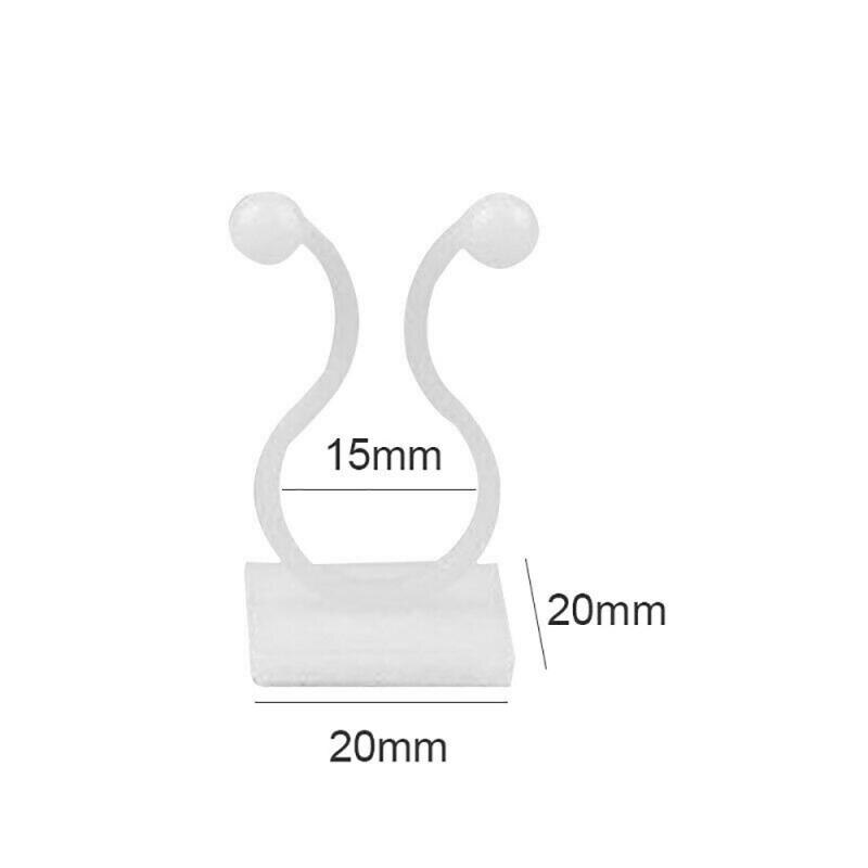 50pcs Invisible Wall Rattan Clamp Clip Plant Climbing Wall Clip Wall Vines Fixture Wall Sticky Hook Holder Plant Stent Support: M
