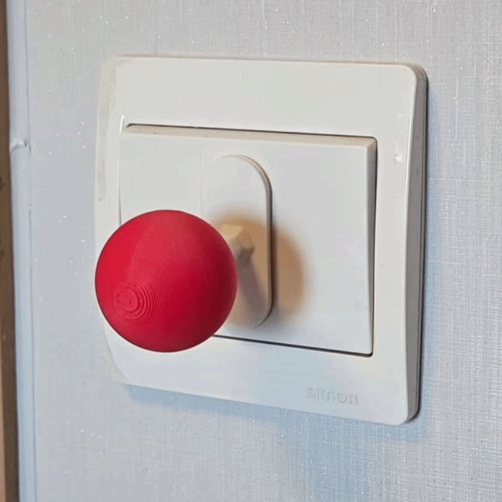 Plastic Rocker Switch Sticker Red Black Red Ball Switch Decoration Black Ball Switch Cover Wall Stickers