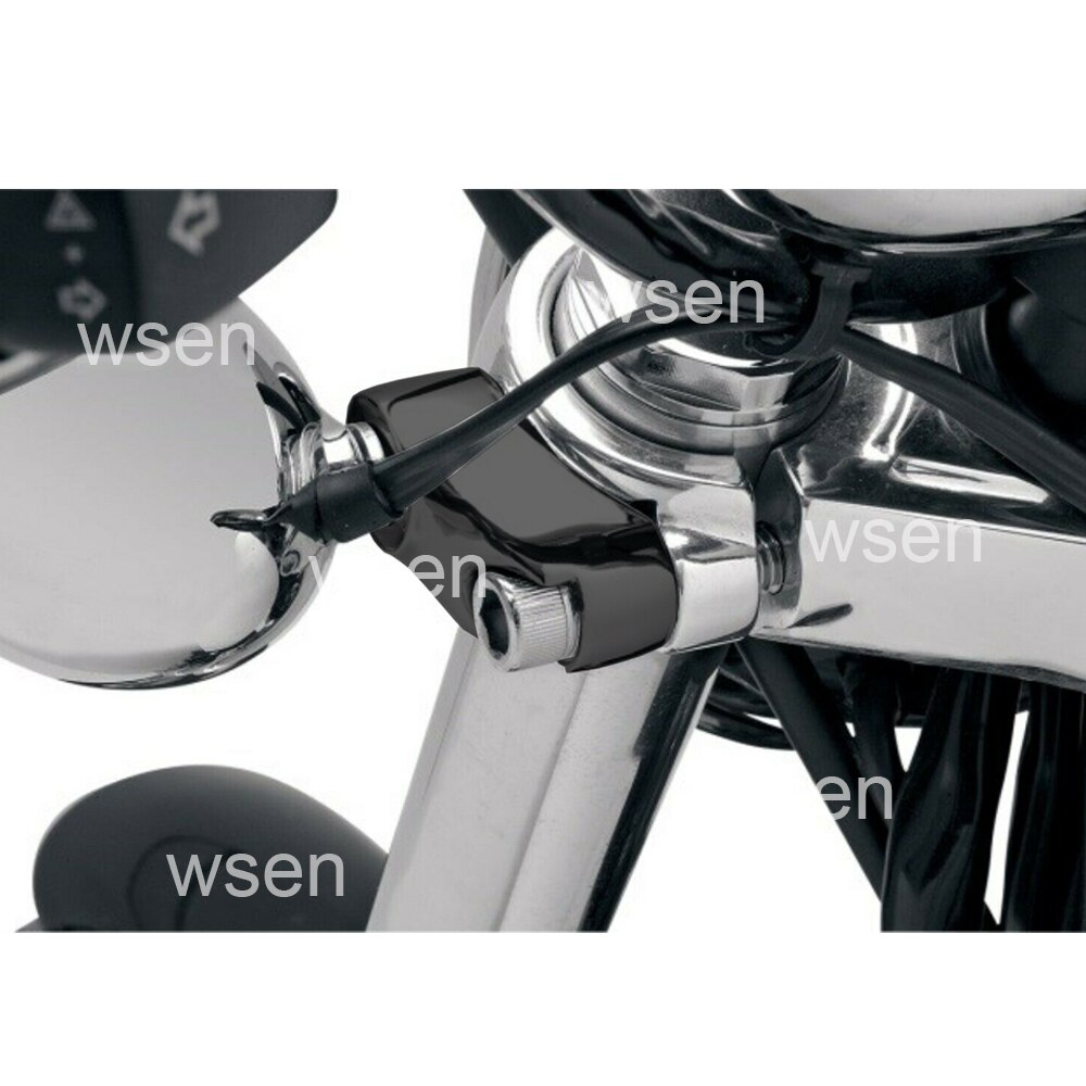 Black 39mm-49mm Tubes Front Turn Signal Relocation Kit Fit Harley Dyna Glide FXR Sportster 883 1200 XL