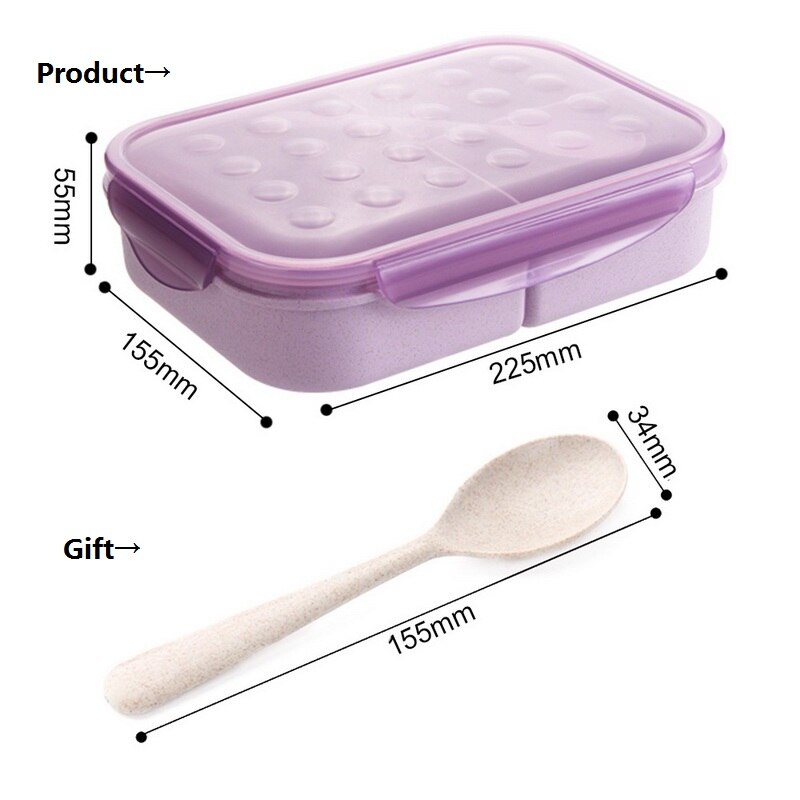 3-Layer Creatieve Plastic Lunchbox Voedsel Containers Magnetron Bento Lubox Voor Student Draagbare Voedsel Storage Case Picknick Wandelen
