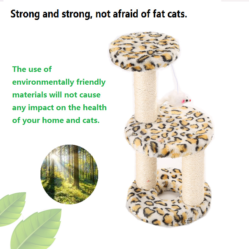 Mini Leopard Print Cat Scratchers Small Cat Climbing Frame Cat scratching Post Cat Tree House Furniture Cat Toy Pet Toy