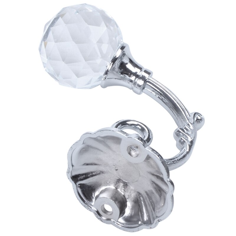 2Pcs Metall Kristall Glas Unterstützung Haken Vorhang Halter Tieback Haken