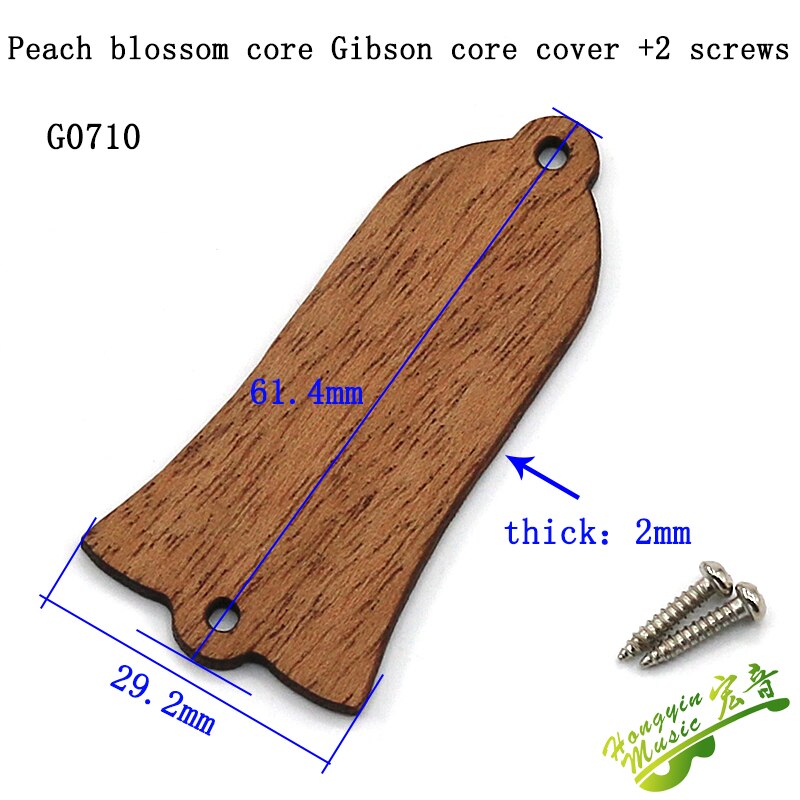 1 Piece Acoustic Guitar Electric Guitar Truss Rod Cover Iron Core Bell-Shaped 2 Hole 3 Hole LP SG Matching screw: MAHOGANI G0710