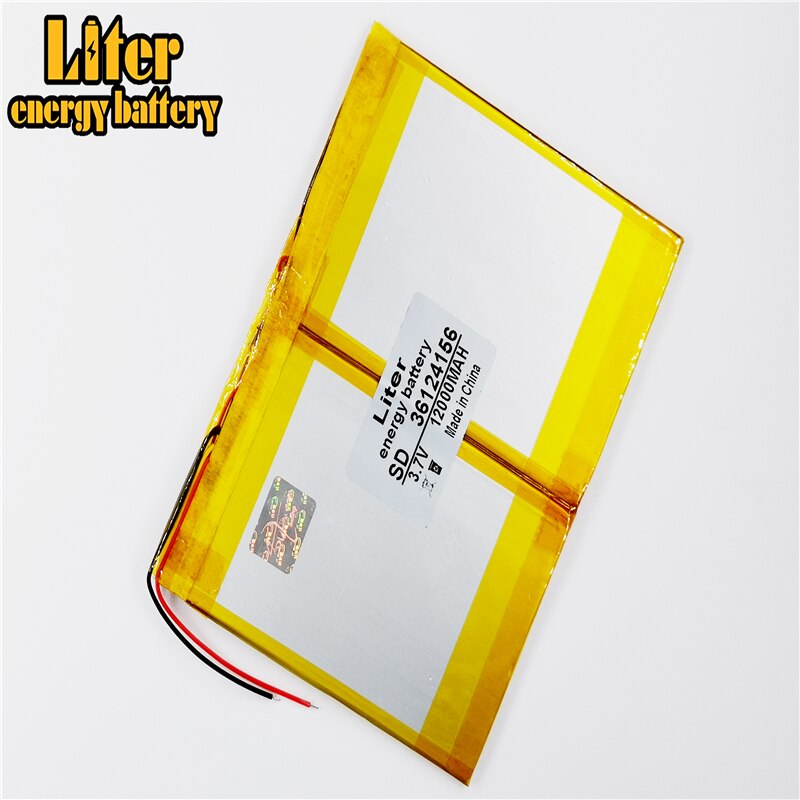 Tablet PC batterij capaciteit 36124156 3.7V 12000mA Universele Li-Ion batterij voor tablet pc 7 inch 8 inch 9inch 10inch 11 inch