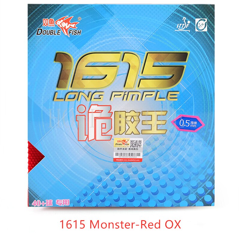 Double Fish – éponge de Ping-Pong professionnelle en caoutchouc, 1615 boutons longs, Double Fish: Mster Red OX