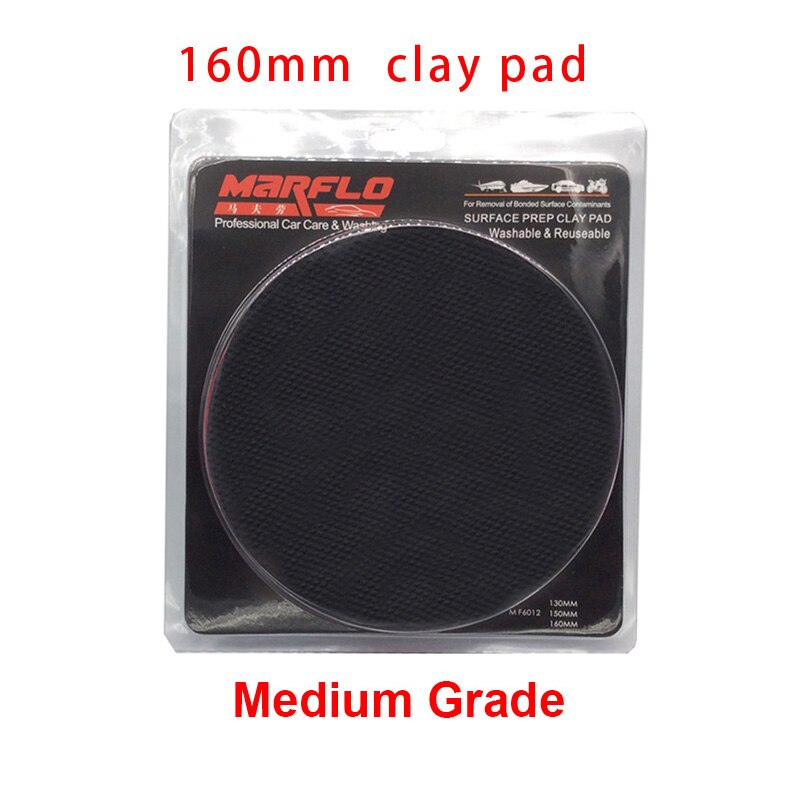 Magic clay bar polerpude medium bil detaljering svamp auto poleringsværktøj marflo bil rengøring voks applikator maling pleje: 160mm pude blister