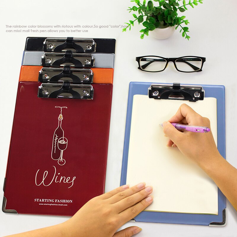 Hotel Restaurnt Clip Folder, A5 size Clipboard with metal corner protector