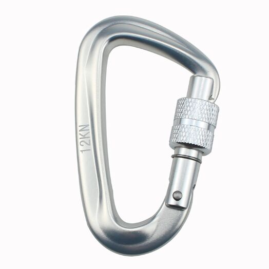 Metal Rock Climbing Safety Swivel Snap Bulk Clip Hook Oval Carabiner Climb Buckle Aluminium Alloy 7075: Silvery