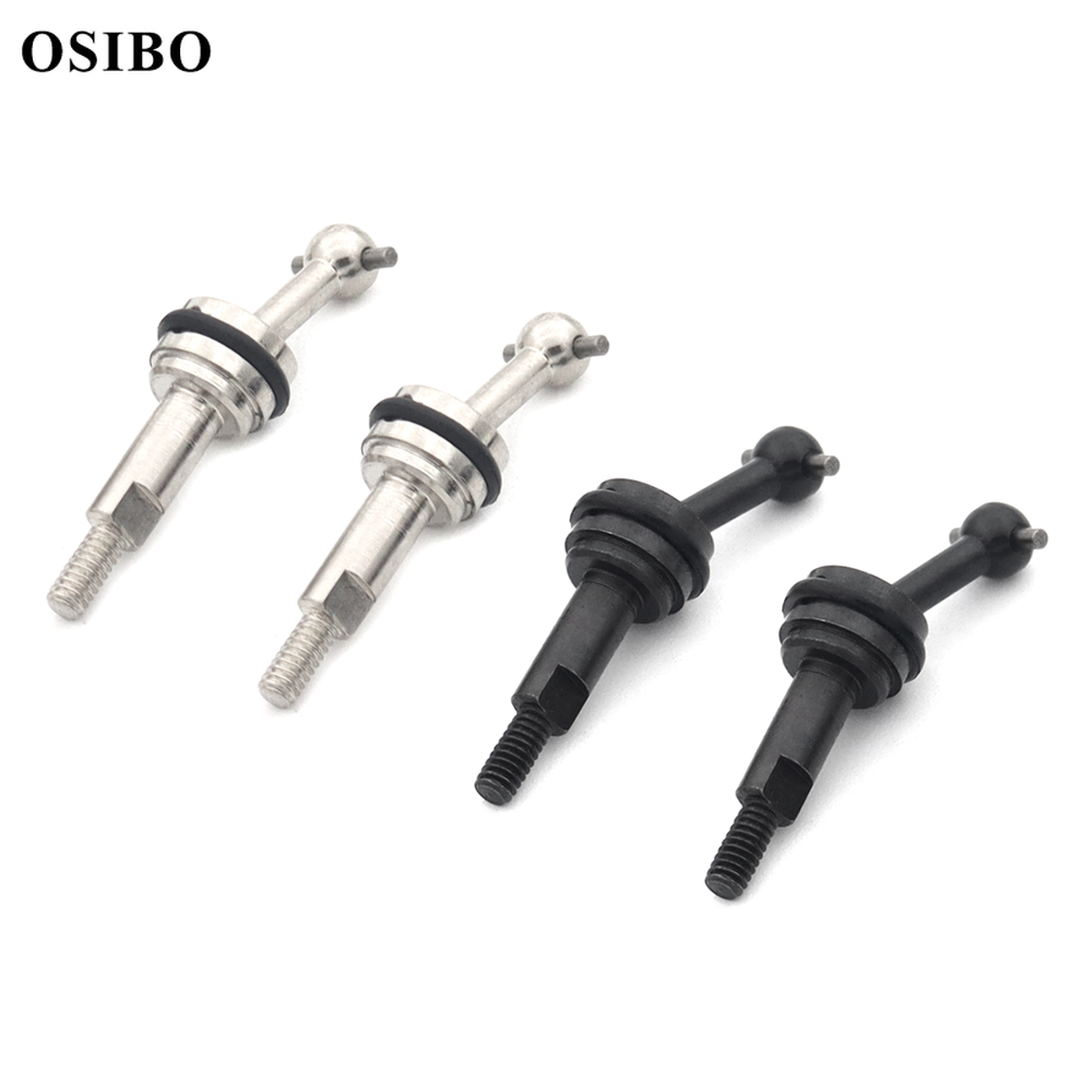 Eje de junta Universal CVD de Metal extendido, 2 uds., 2mm, con tuerca M2 para Wltoys K969 K989 K979 P929 1/28 RC, piezas mejoradas para coche