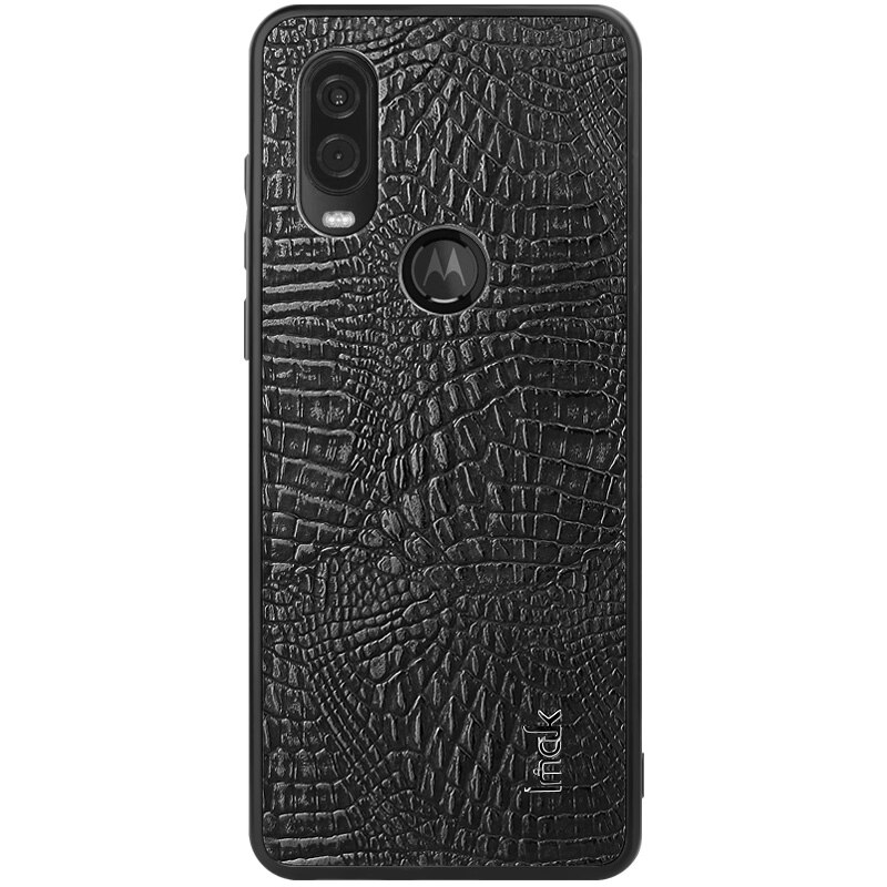 TPU soft frame + PC Harde Bodem + Licht Luxe PU Leather Cases Voor Motorola Moto Een Vision Moto P50 case IMAK LX-5 Back Cover: alligator pattern