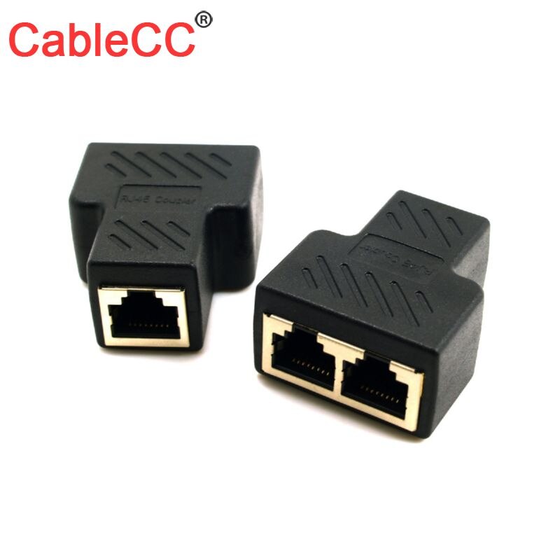 Cy Kabel Stp Utp Cat6 RJ45 8P8C Plug Dual RJ45 Splitter Netwerk Ethernet Patch Cord Adapter