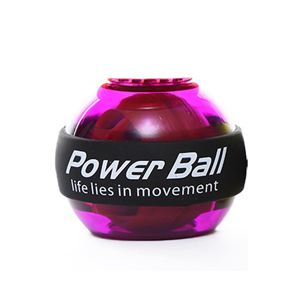 Led Wrist Ball Trainer Relax Gyroscope Ball Gyro Arm Exercise Machine Gym Fitness Equipment Strengthener Muscle Power Ball: Plum
