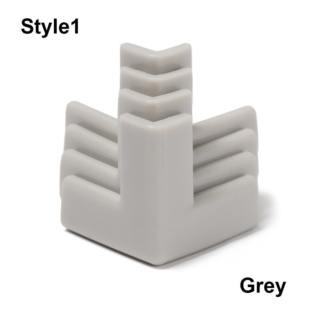4PCS Soft Silicon Baby Safe Corner Protector Table Desk Corner Guard Edge Anticollision Guards For Baby Kids Security Protection: 1-Grey