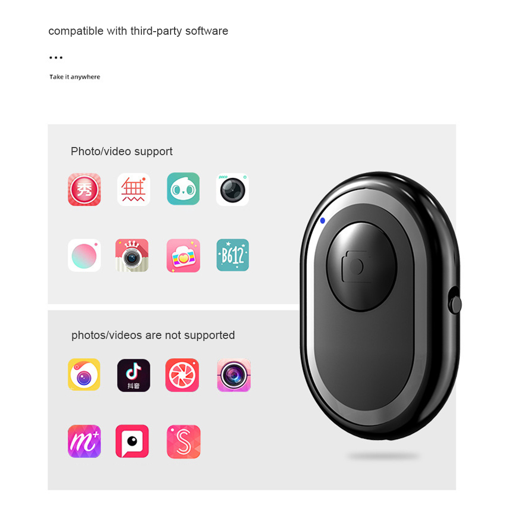 Mini Wireless Controller Bluetooth-compatible Remote Control Button Photo Self-timer Shutter Release Selfie For Android IOS