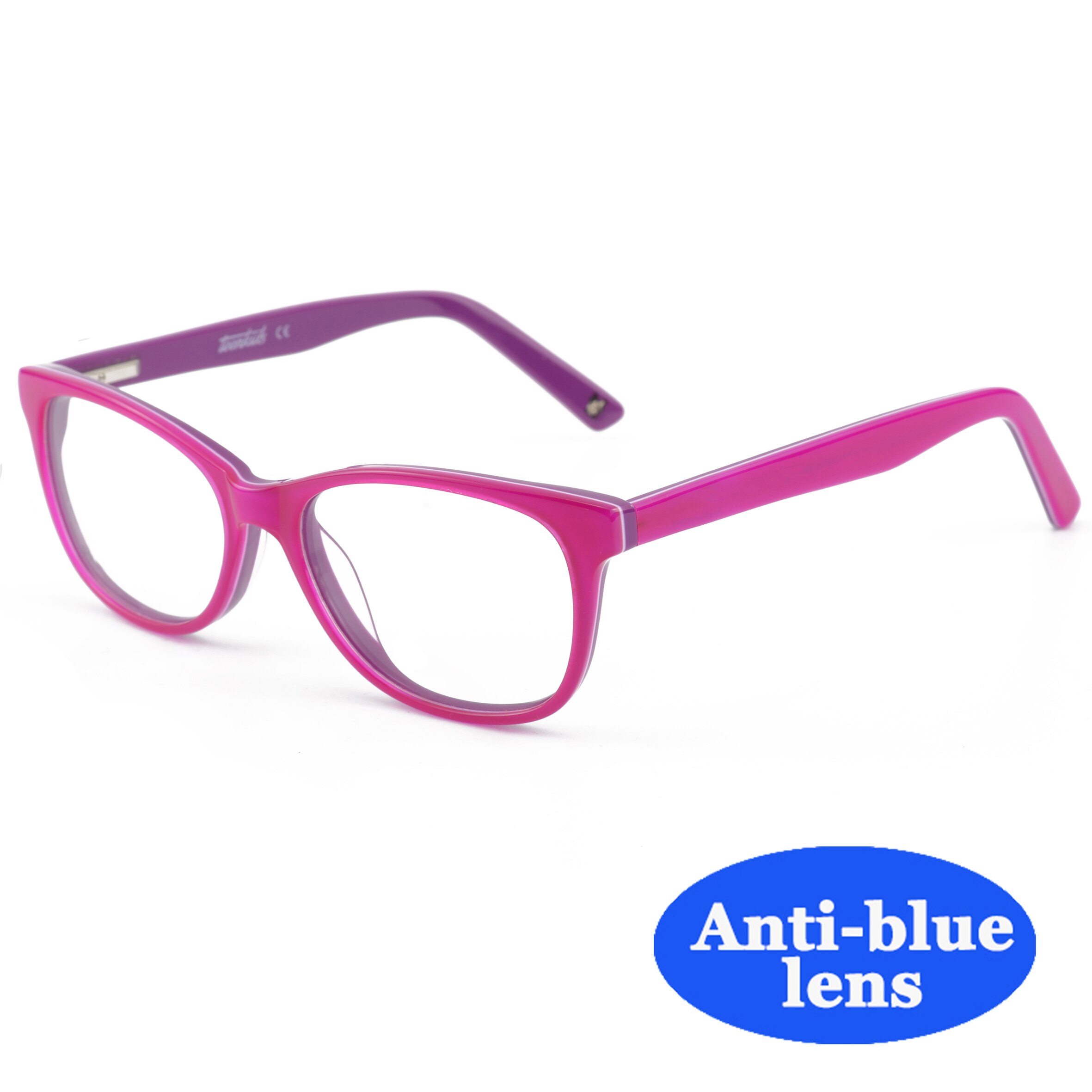 Kirka Kids Anti-blue Light Acetate Glasses Children Optical Eyeglasses Computer Frames Boys Girls Clear Lens Eywear: K4004C1