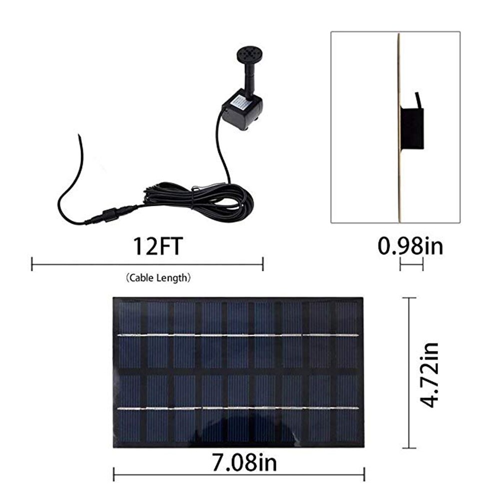 Floating Solar Fountain Garden Water Fountain Pool Pond Decoration Solar Panel Powered Fountain Water Pump Garden Decoration