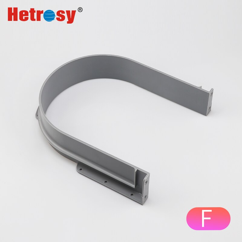 Hetrosy Hardware Plastic U Shape Drawer Slot Accessories Under the Sink For Cabinet Drawer Waterproof Baffle Fittings: F Type Grey