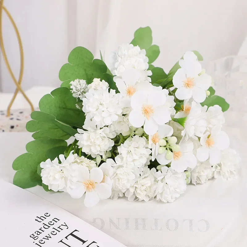 Kunstmatige Begonia Madeliefje Boeket Zijde Nep Bloemen Groene Plant Winkelcentrum Decoratie Simulatie Bloem Blauwe Madeliefjes Begonia 'S