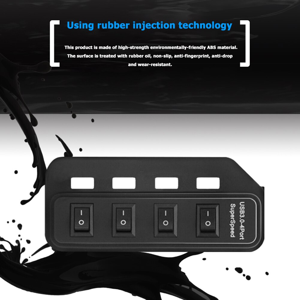 4/7 porter usb 3.0 hub multi usb splitter med individuelle strømbrytere for pc bærbare smarttelefon ekspansjonskonverter