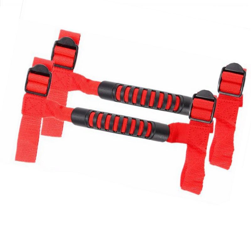Correa para Jeep Wrangler 4 uds/2 uds Handrail Auto partes interiores de coche accesorios mango estrecho Universal jaula de rodillo agarre: 2 PCS