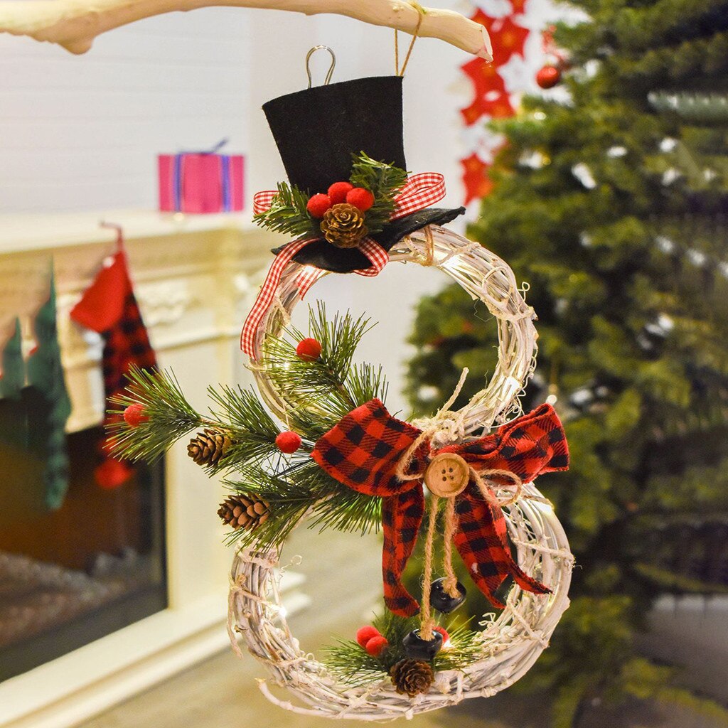 Kerst Home Led Decoratieve Items Kerst Rotan Krans Crystal Kerstboom Led Night Light Kerst Kransen