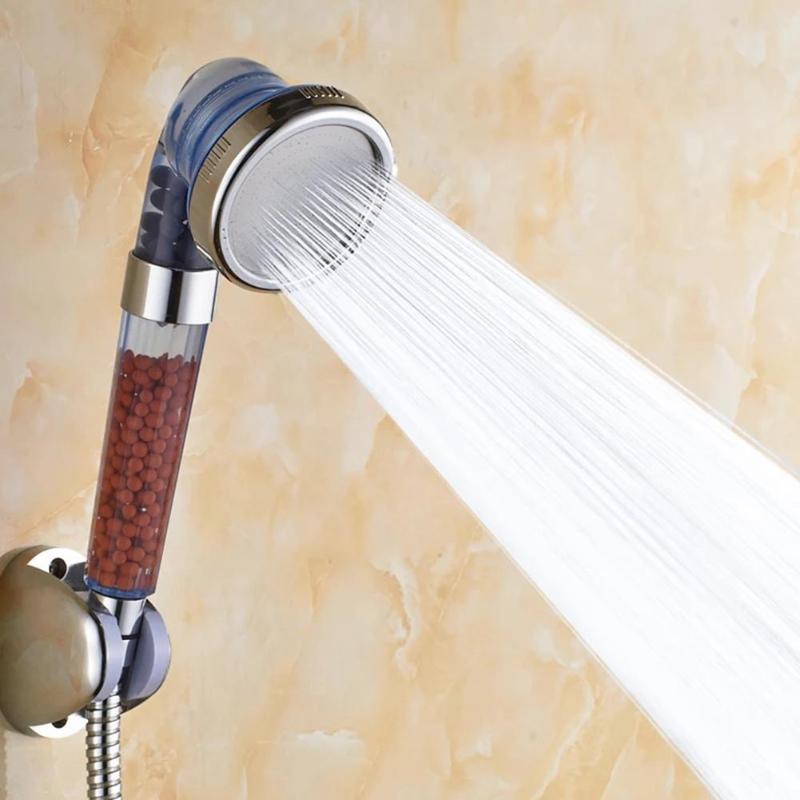 Ducha de chorro ajustable SPA iónico negativo ducha de alta presión de agua de mano Filtro de ahorro SPA conjunto de cabezal de ducha de iones negativos