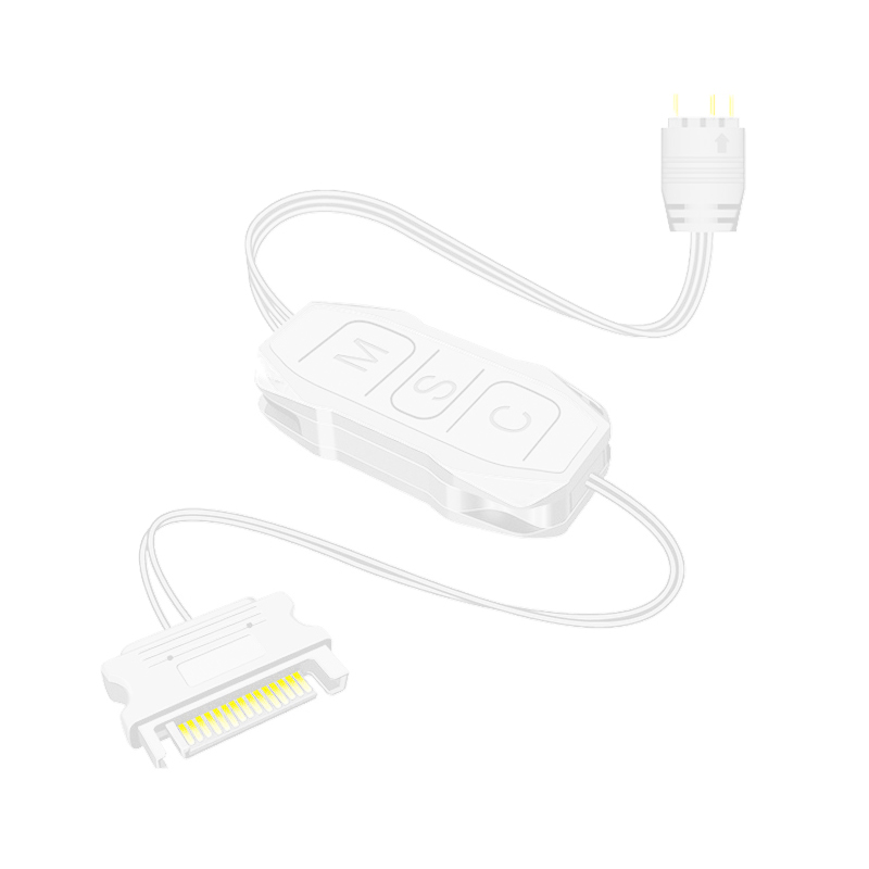 Argb Controller 5V 3pin Naar Sata Voeding Mini Rgb Controller 3pin Hub Voor Computer Cpu Case Cool Fan Led Light Radiator: Rood