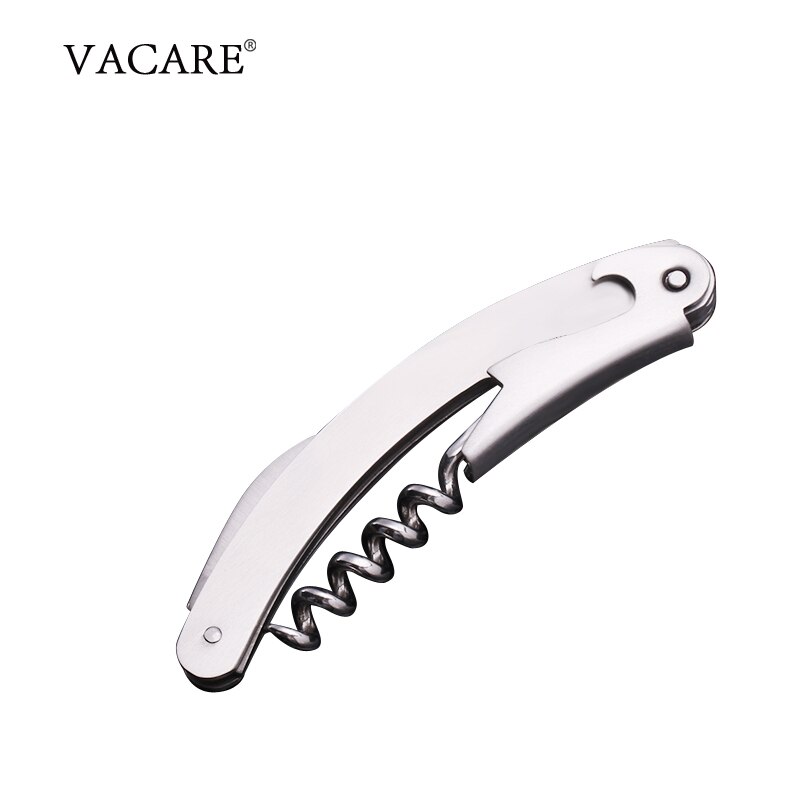 Rvs Flesopener Roestvrij Staal Wijn Opener Professionele Wijn Mes Alle-In-Een Corkscrew Bier Cap Opener: Stainless Steel