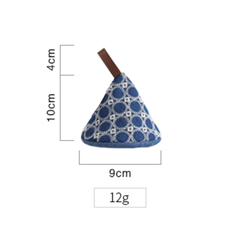 Bordado japonés para cocina, tapa triangular antiquemaduras con asa para olla, aislamiento térmico, guantes de tela, chaqueta para olla