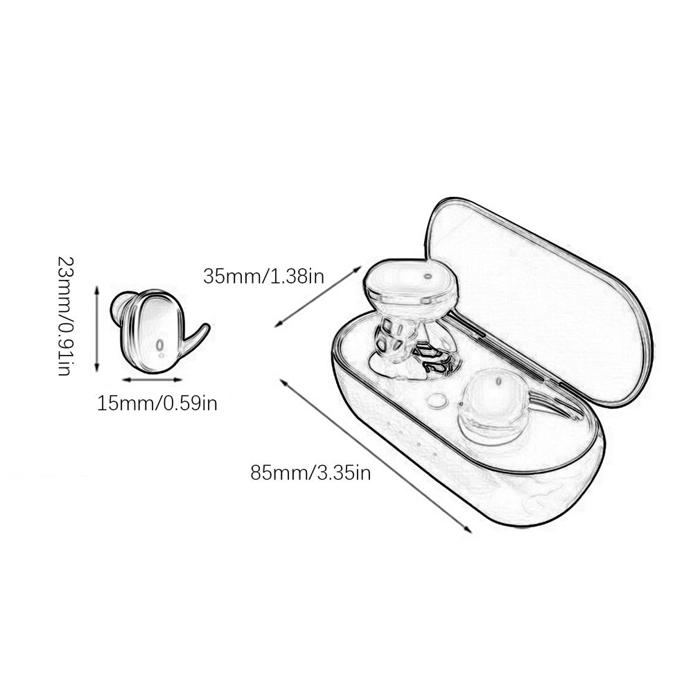 Bluetooth 5.0 Draadloze S Tws Oortelefoon Mini In-Ear Oortelefoon Voor Ios Android