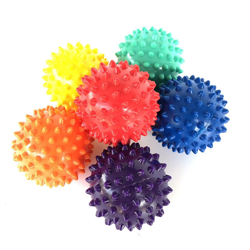 Holdbar pvc spiky hånd massage bold trigger point sport fitness hånd fod smerte lindring fitness bolde udstyr yoga bold