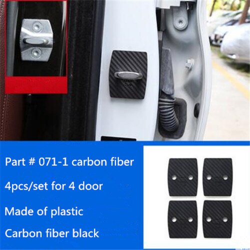 Decorative cover FOR BMW Mini convertible door lock 4 PCS buckle mini cooper clubman COUNTRYMAN PACEMAN JCW COOPERS: A type carbon fiber