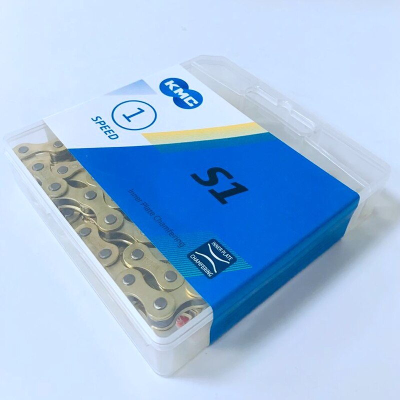 KMC S1 Single Speed Chain Fixed Gear Bicycle Chain 112L Folding Bike Chain Bicycle Accessories