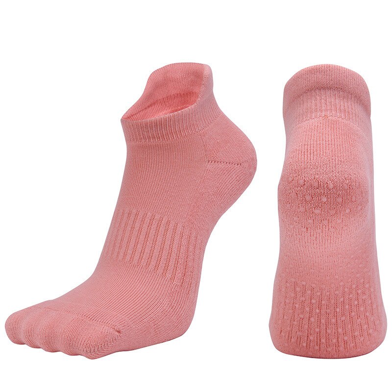 Women's Yoga Socks fitness Pilates Socks Non-Skid Dance Socks Breathable Cotton Socks Towel Bottom: Pink / EUR35-40 US4.5-7