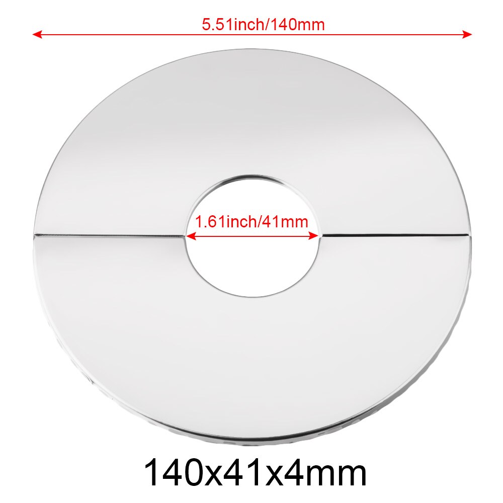 Stainless Steel Water Pipe Faucet Cover Pipe Wall Covers Faucet Self-Adhesive Decorative Cover Home Daily Tool Accessories: 140x41x4mm