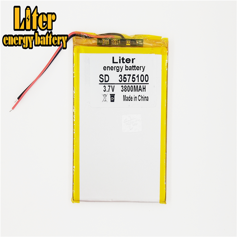 3800mAh tablette domestique 7 pouces 8 pouces 9 pouces 3575100 batterie au lithium polymère 3.7V intégrée