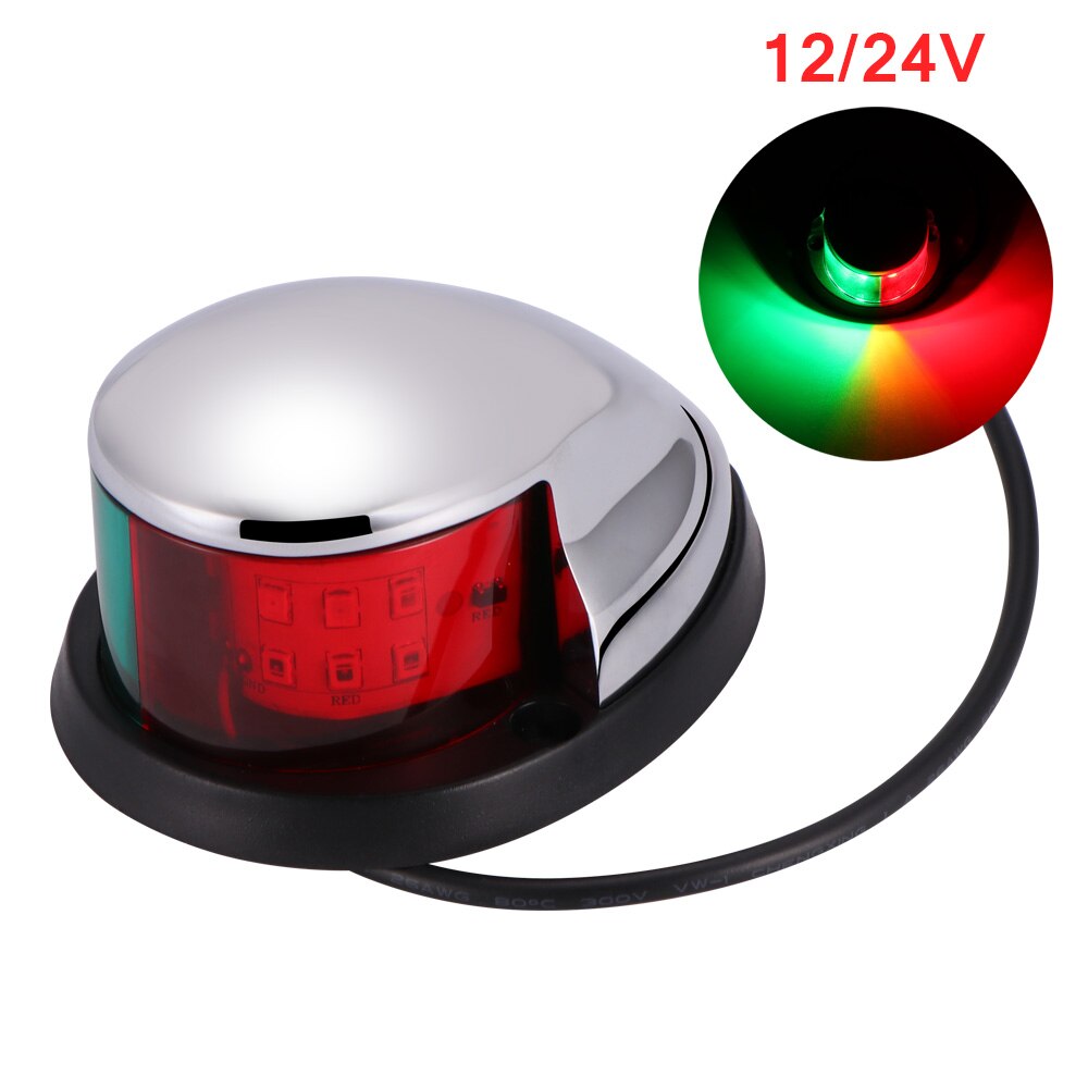 12v navigasjonslys led sinklegering bauglys marine båt led røde grønne pongtonger seilingssignallys