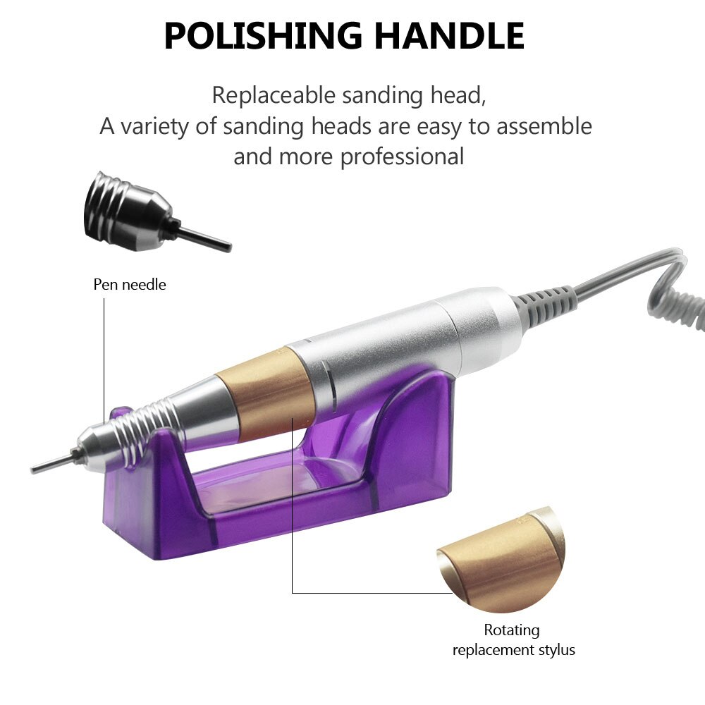 Ons-202 Professionele Elektrische Nagel Boren Bestand Machine Manicure Pedicure Stukjes Kit Met Voetpedaal Spijkerpoetsmiddel
