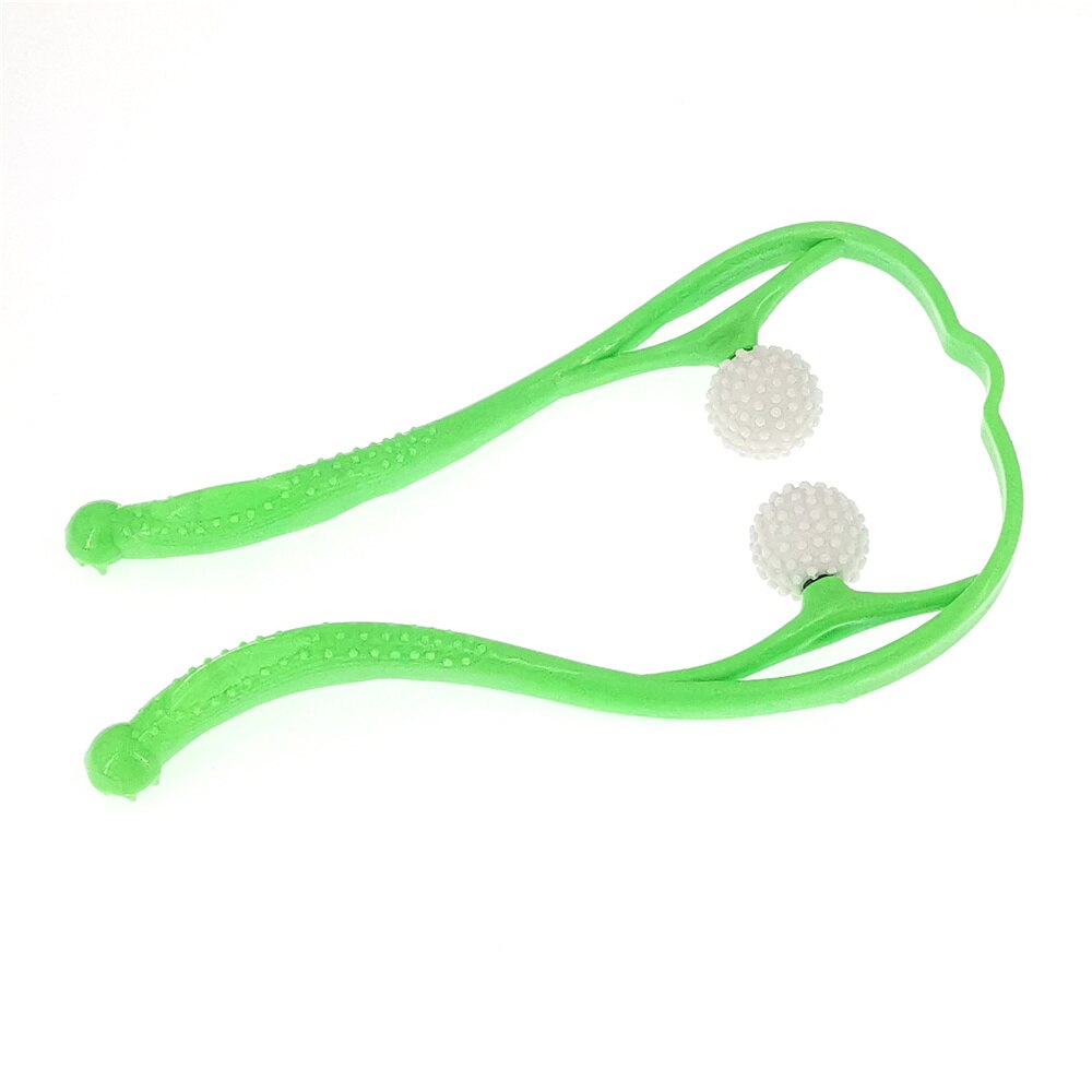Plastic Druk Punt Therapie Nek Massageador Massagem Verlichten Hand Roller Nek Massager Voor Nek Schouder Trigger Punt: Green-Spiky Ball