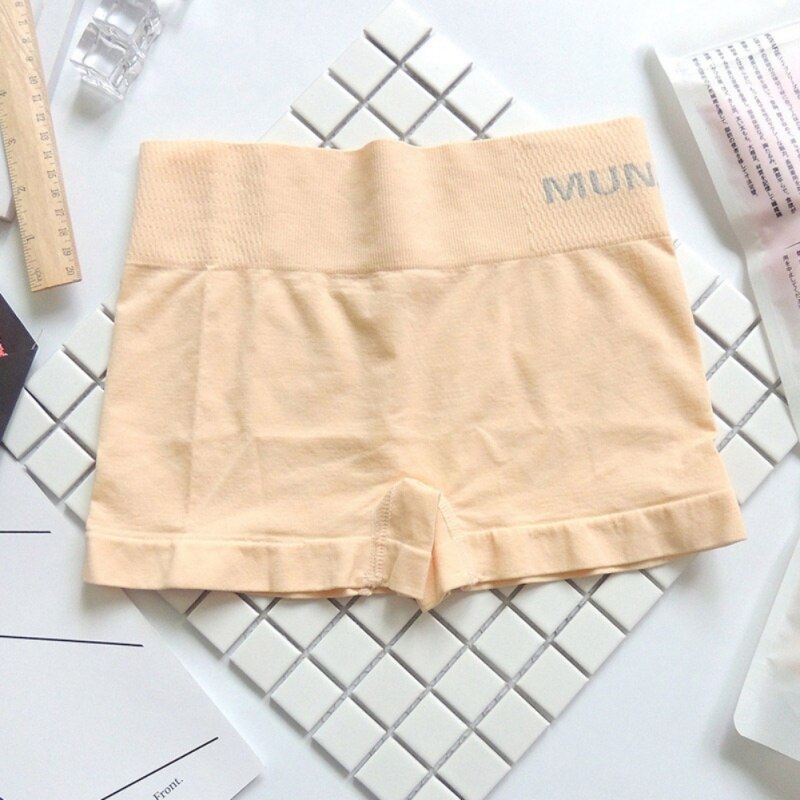 High Elastic Seamless Women Safe Short Pants Tights for Women Safety Pants Under Shorts Women Leggin Shorts Style Boxer: Skin Color