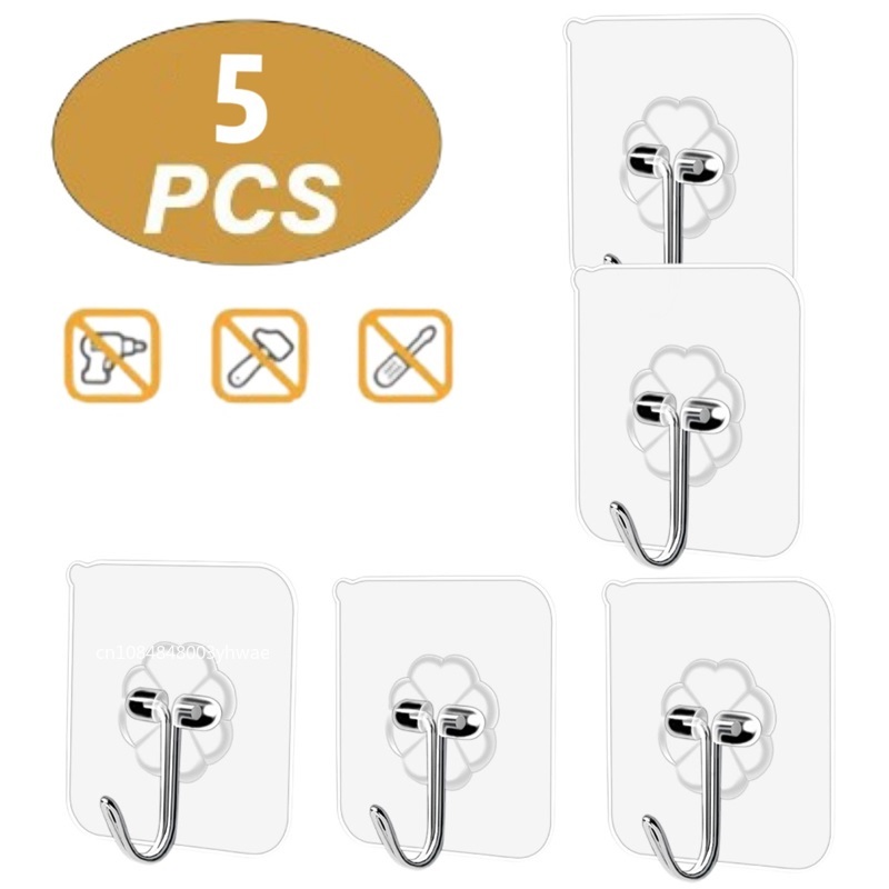 1-20 Stuks Badkamer Haak Transparante Muur Haken Hangers Zelfklevende Deur Muur Hangers Haken Voor Sleutel Tas Keuken bad Accessoires: Light Grey