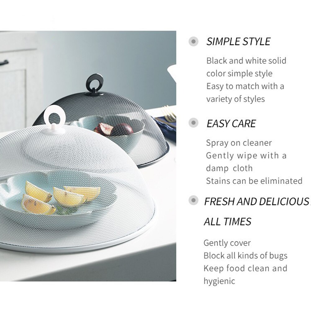 Runde jern metal mad dække anti-fly myg bug telt beskytter køkken værktøj måltid dække til køkken middagsbord